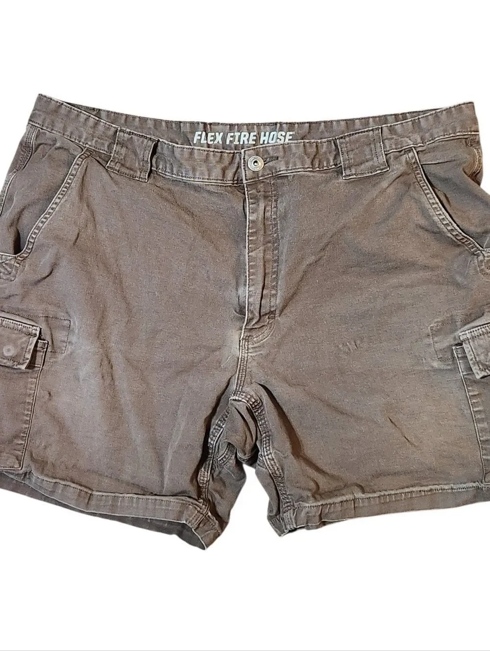 Duluth Shorts Mens Size 42 Flex Fire Hose Cargo Dark Khaki Green
